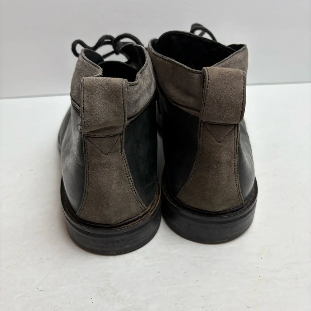 Cole Haan Williams Black Gray Chukka Boots Lace-up Leather Men’s 12 C20917